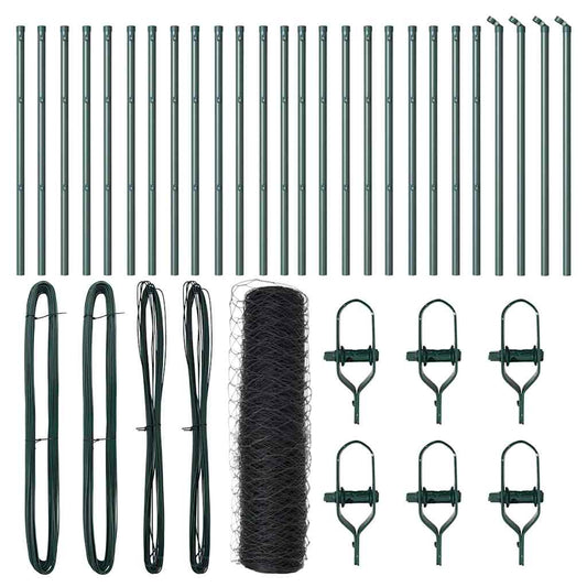 vidaXL Φράχτης Εξαγωνικός Γκρι 0.4x50 μ Ατσάλι