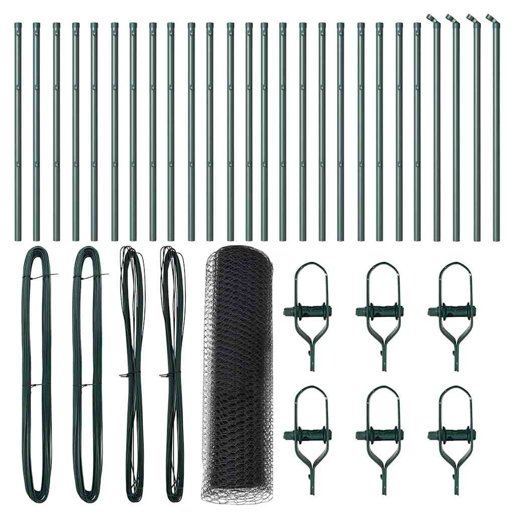 vidaXL Φράχτης Εξάγωνο Γκρι 0,5x50 m Μέταλλο