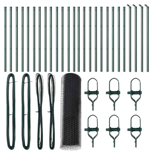 vidaXL Φράχτης Εξάγωνο Γκρι 0,5x50 m Μέταλλο