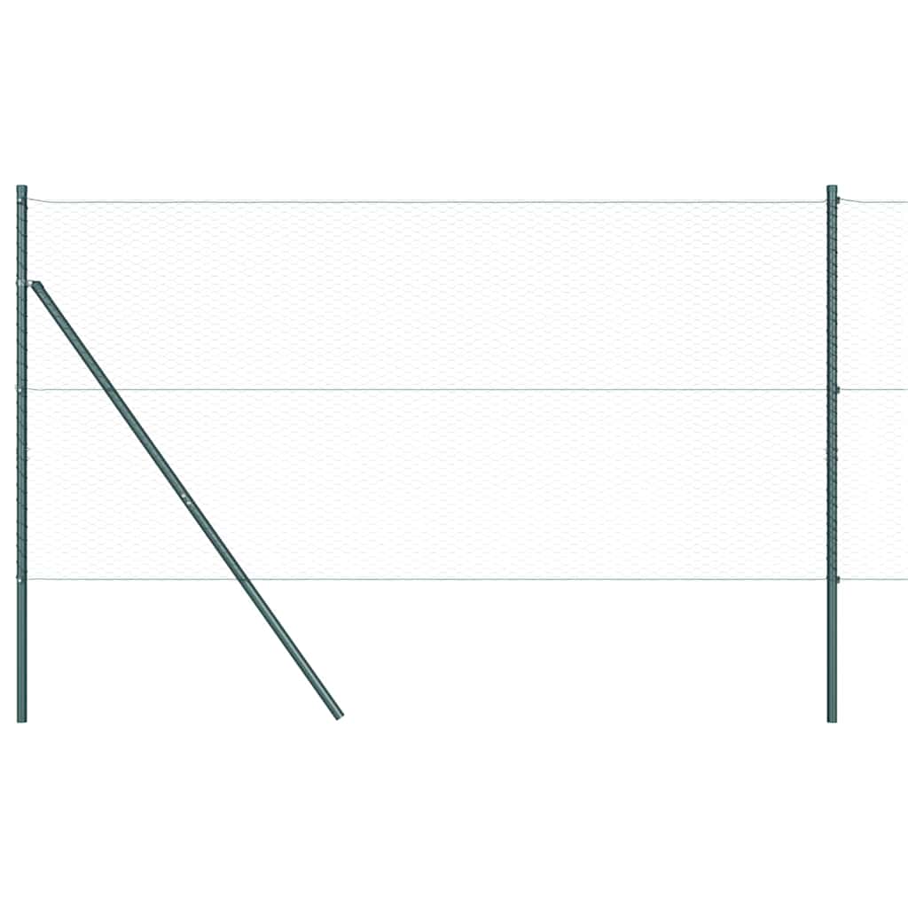 Φράκτης vidaXL Εξαγώνιος Γκρι 1.4x50 μ Χάλυβας