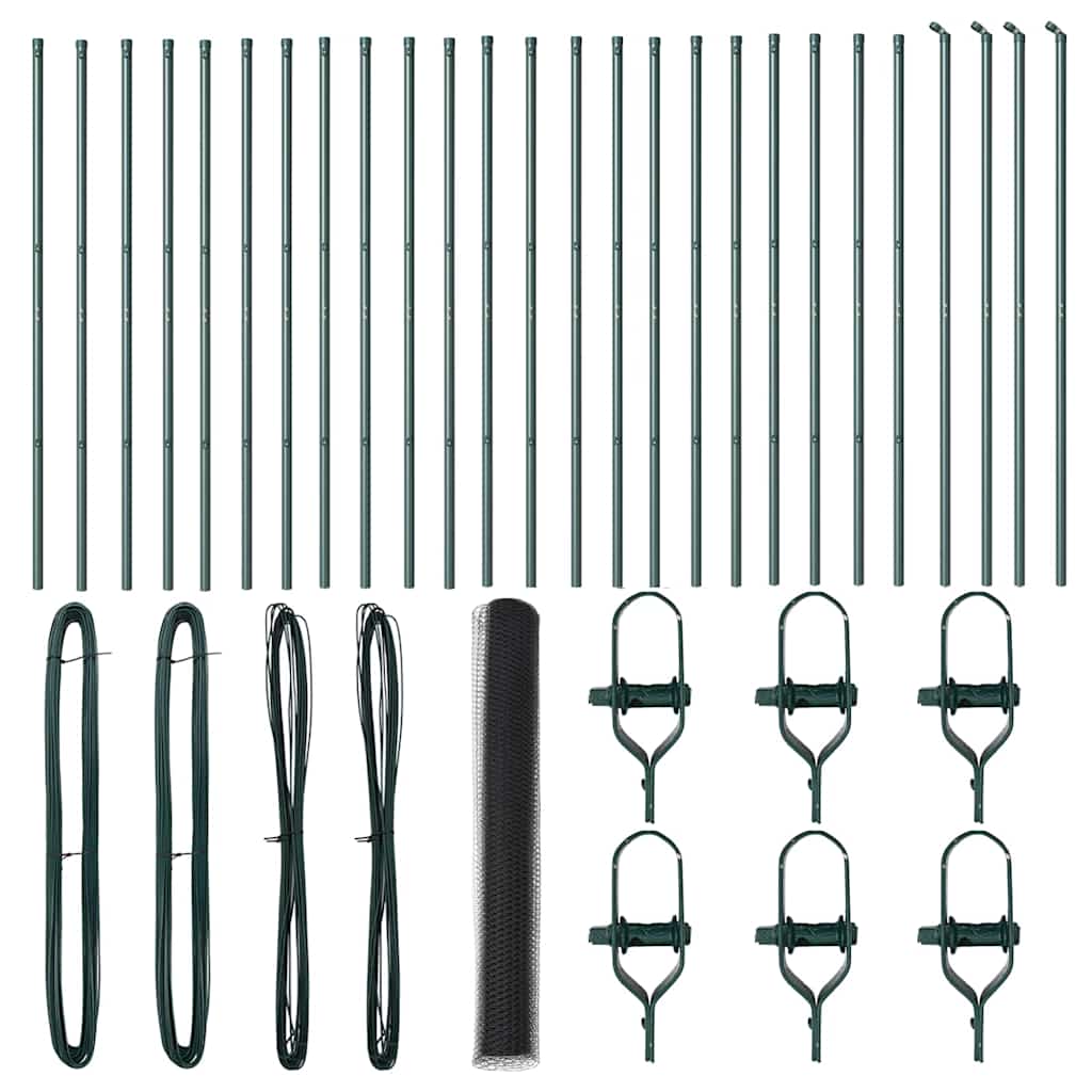 vidaXL Εξάγωνη Περίφραξη Γκρι 1,4x50 μ Χάλυβας