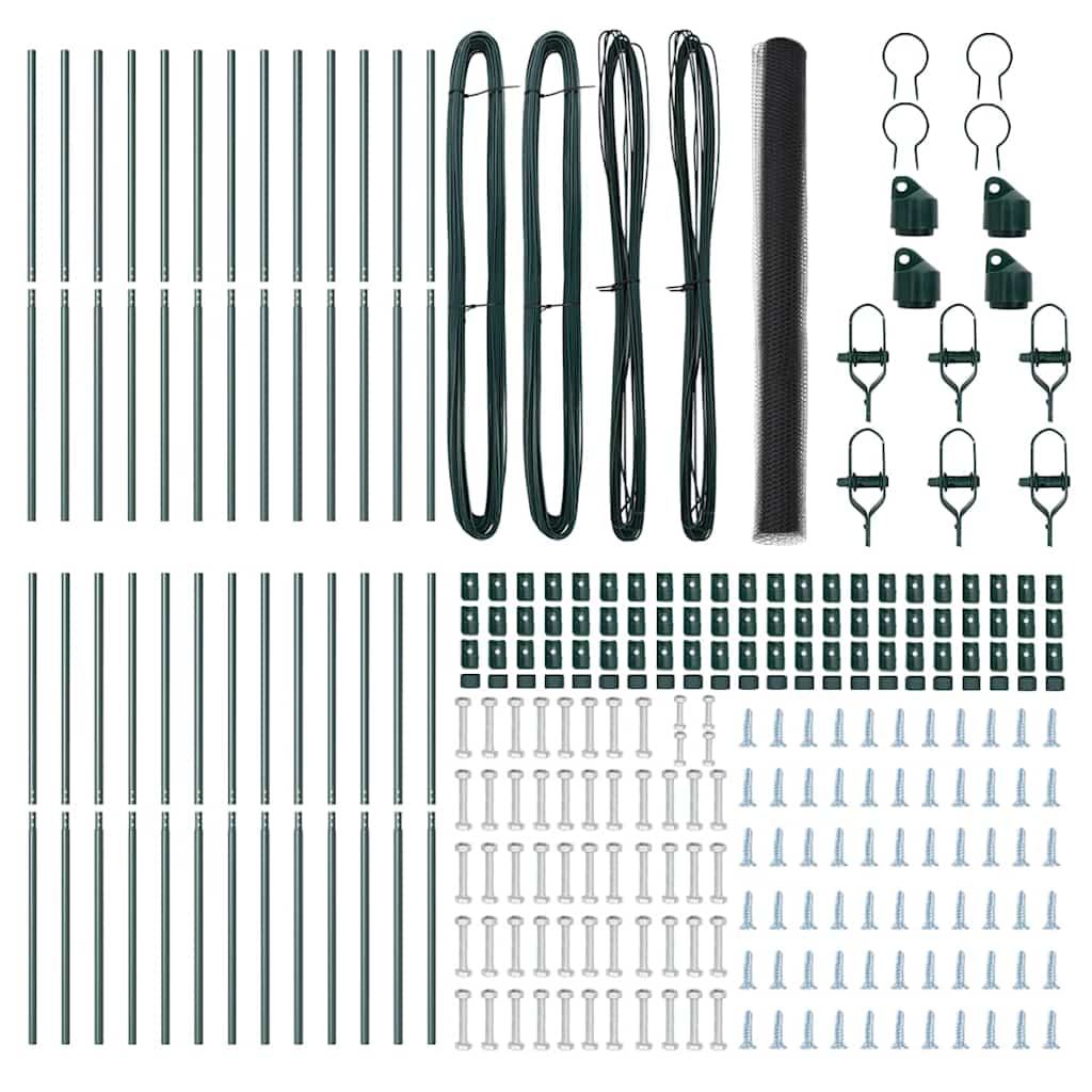 vidaXL Περίφραξη Εξαγωνική Γκρι 1,5x50 μ Χάλυβας