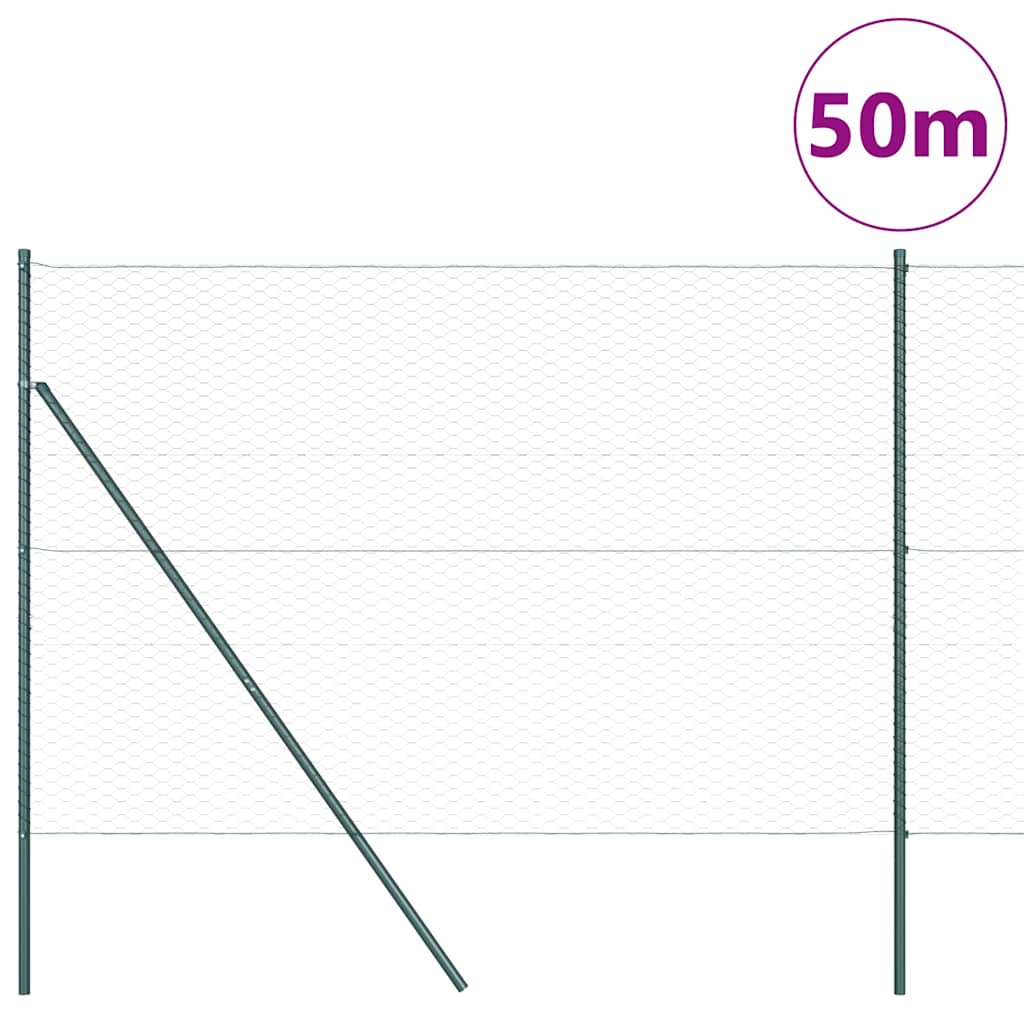 Φράχτης Hexagon vidaXL Γκρι 1,5x50 μ Ατσάλι