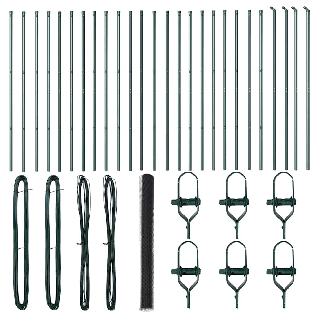 vidaXL Εξαγωνικός Φράκτης Γκρι 1.6x50 μ Χάλυβας