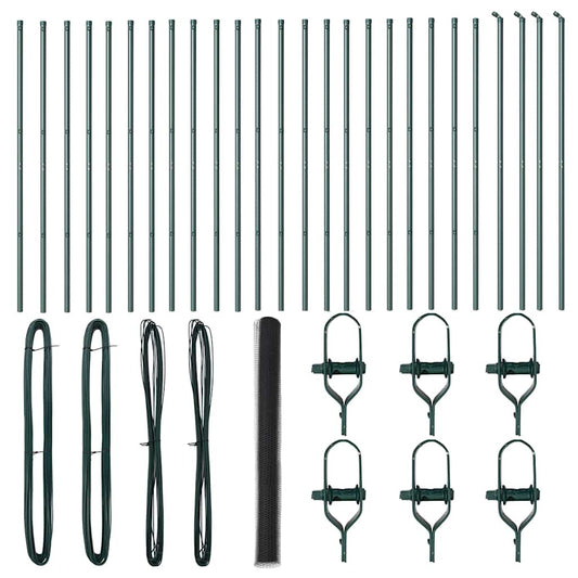 vidaXL Εξαγωνικός Φράκτης Γκρι 1.6x50 μ Χάλυβας