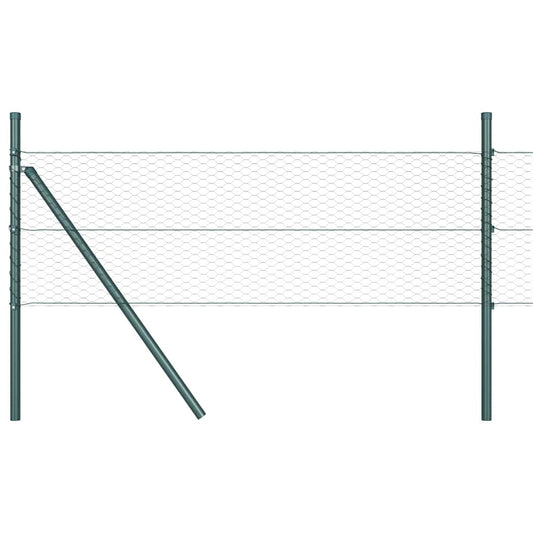 vidaXL Φράχτης με Στήλες. Γκρι 0.4 x 100 μ Ατσάλι με επικάλυψη PVC