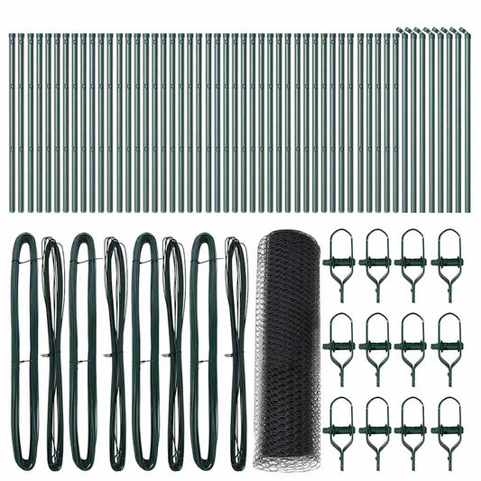 vidaXL Hexagon Fence Γκρι 0.5x100 μ Μέταλλο