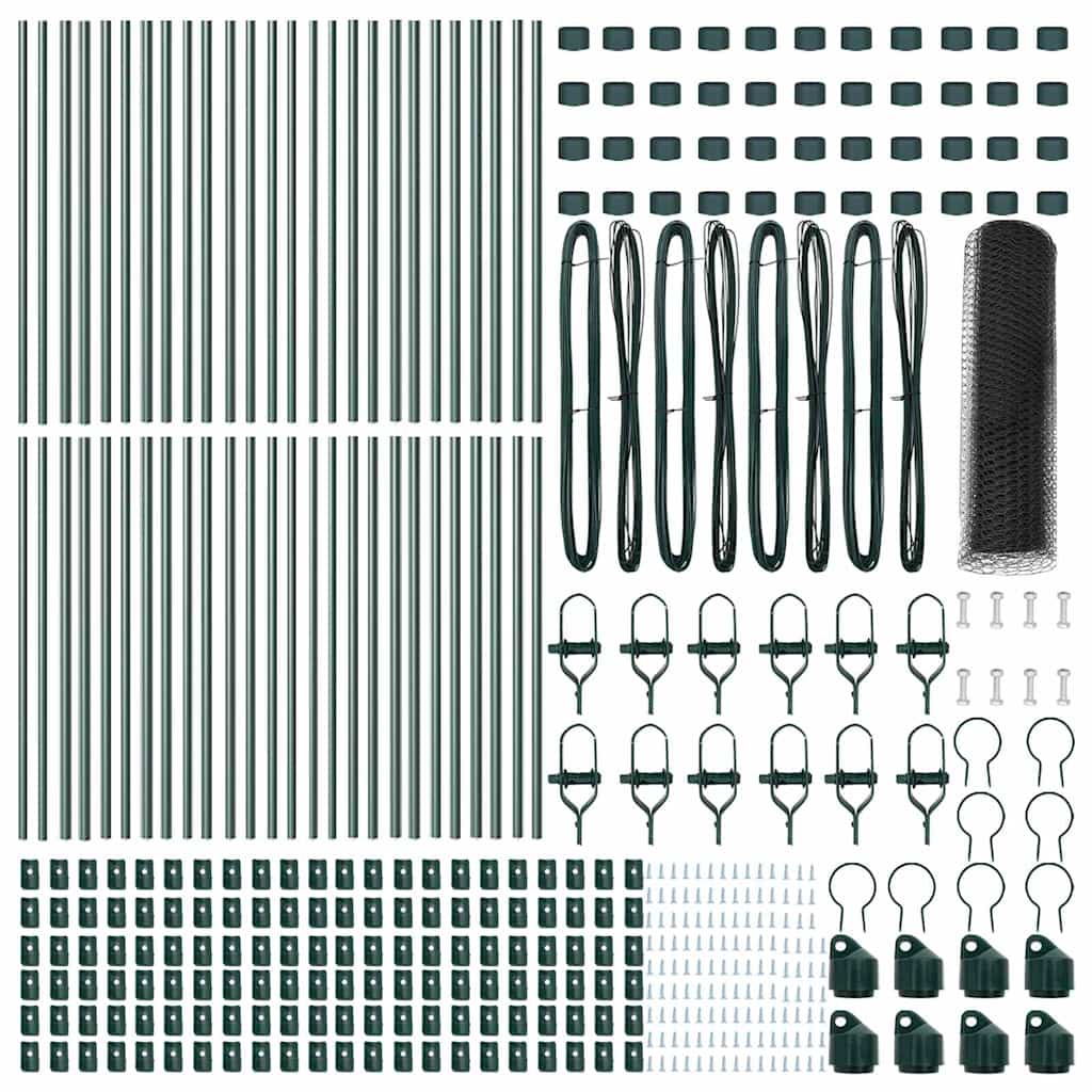 vidaXL Hexagon Fence Γκρι 0.5x100 μ Μέταλλο