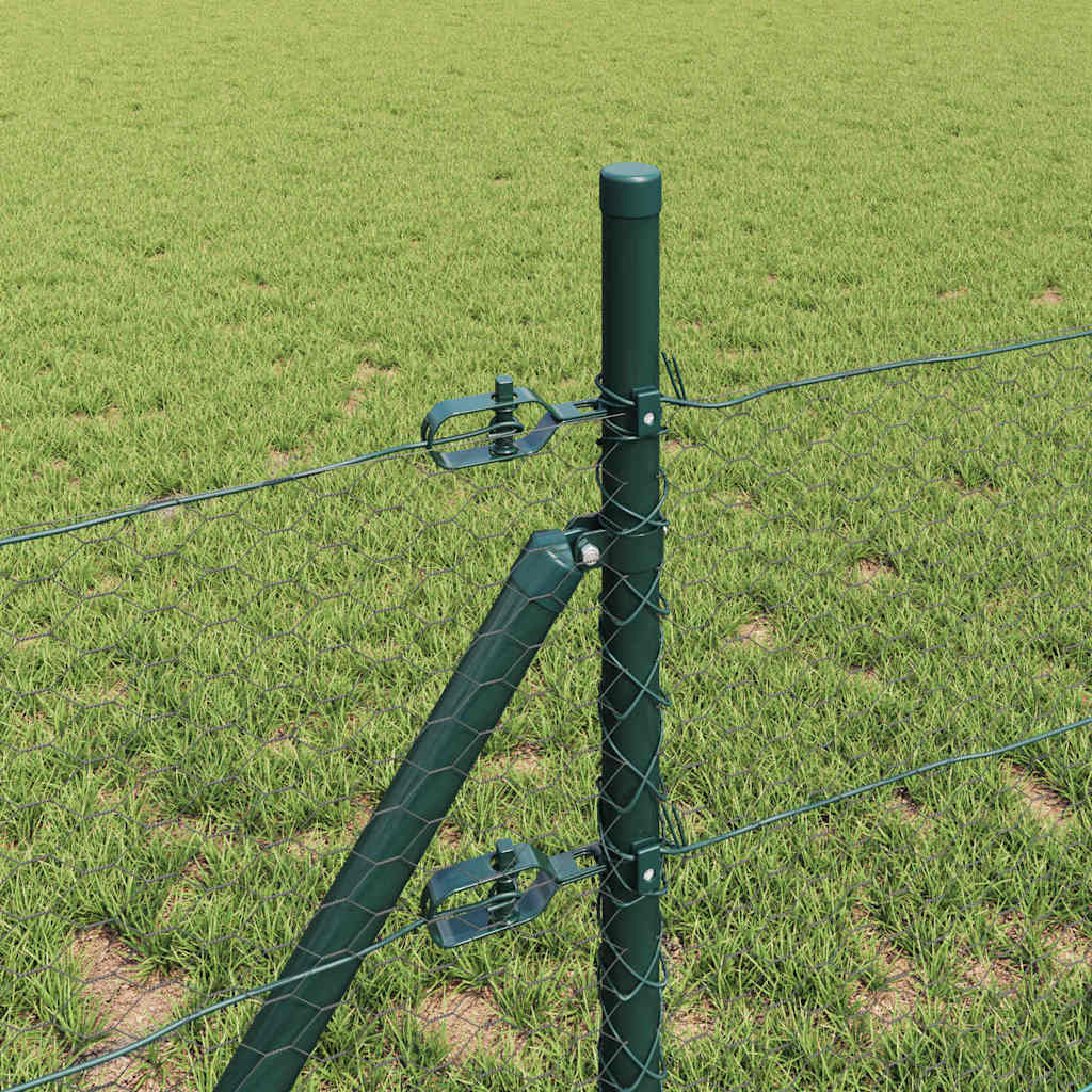 vidaXL Φράχτης με Στήλες. Γκρι 0.8 x 100 μ Ατσάλι με επικάλυψη PVC