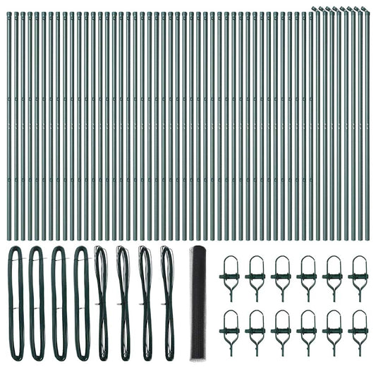 vidaXL Hexagon Fence Γκρι 1x100 μ Ατσάλι