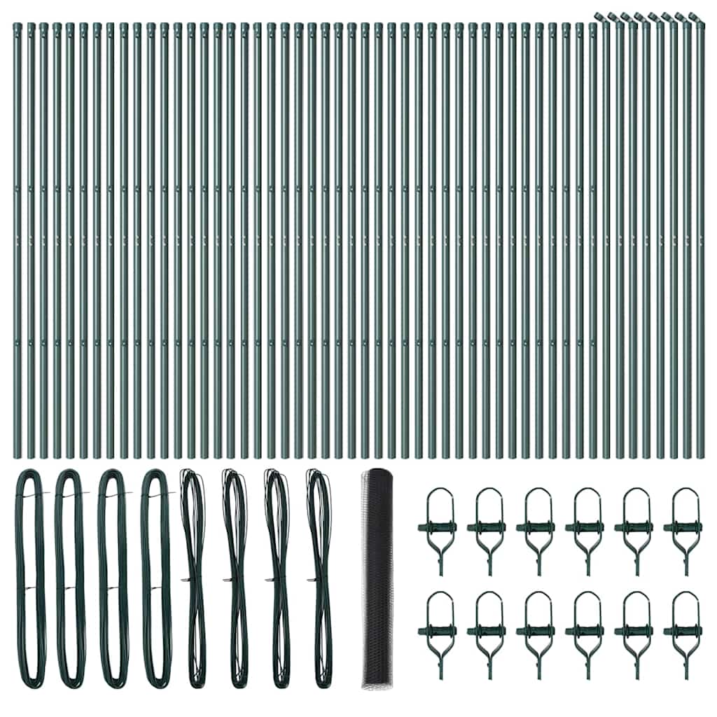 vidaXL Κυκλικός Φράχτης Γκρι 1x100 μ Ατσάλι