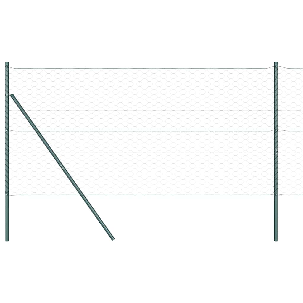 vidaXL Εξαγωνικός Φράχτης Γκρι 1.2x100 μ Ατσάλι