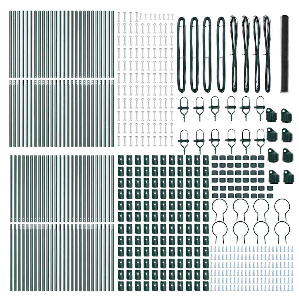 vidaXL Εξαγωνική Περίφραξη Γκρι 1.5x100 μ. Χάλυβας