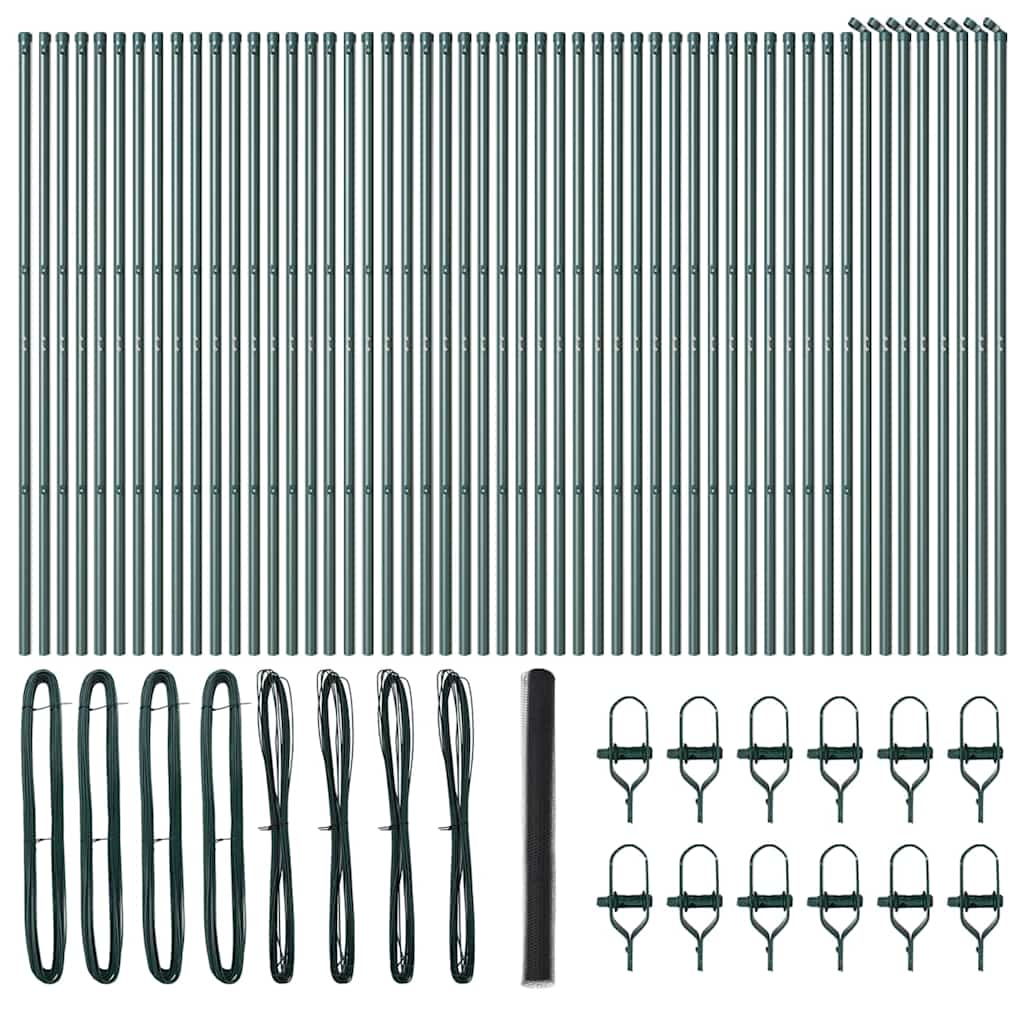 vidaXL Hexagon Fence Γκρι 1.6x100 μ Χάλυβας