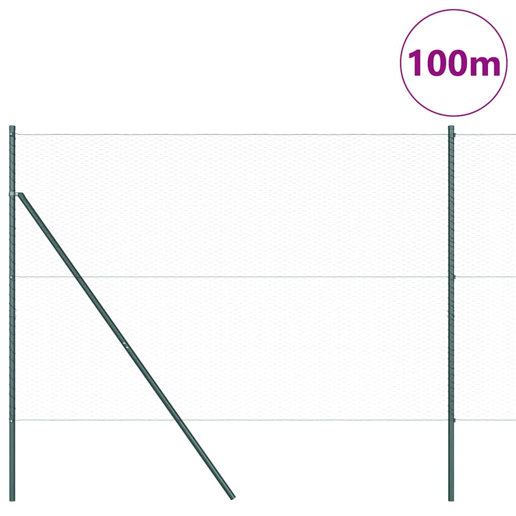 vidaXL Hexagon Fence Γκρι 1.6x100 μ Χάλυβας