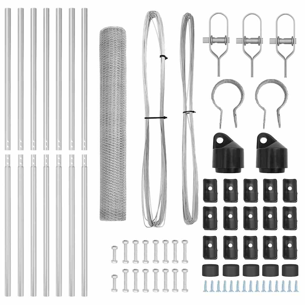 περίφραξη vidaXL 1x10 μ Γαλβανισμένος Χάλυβας