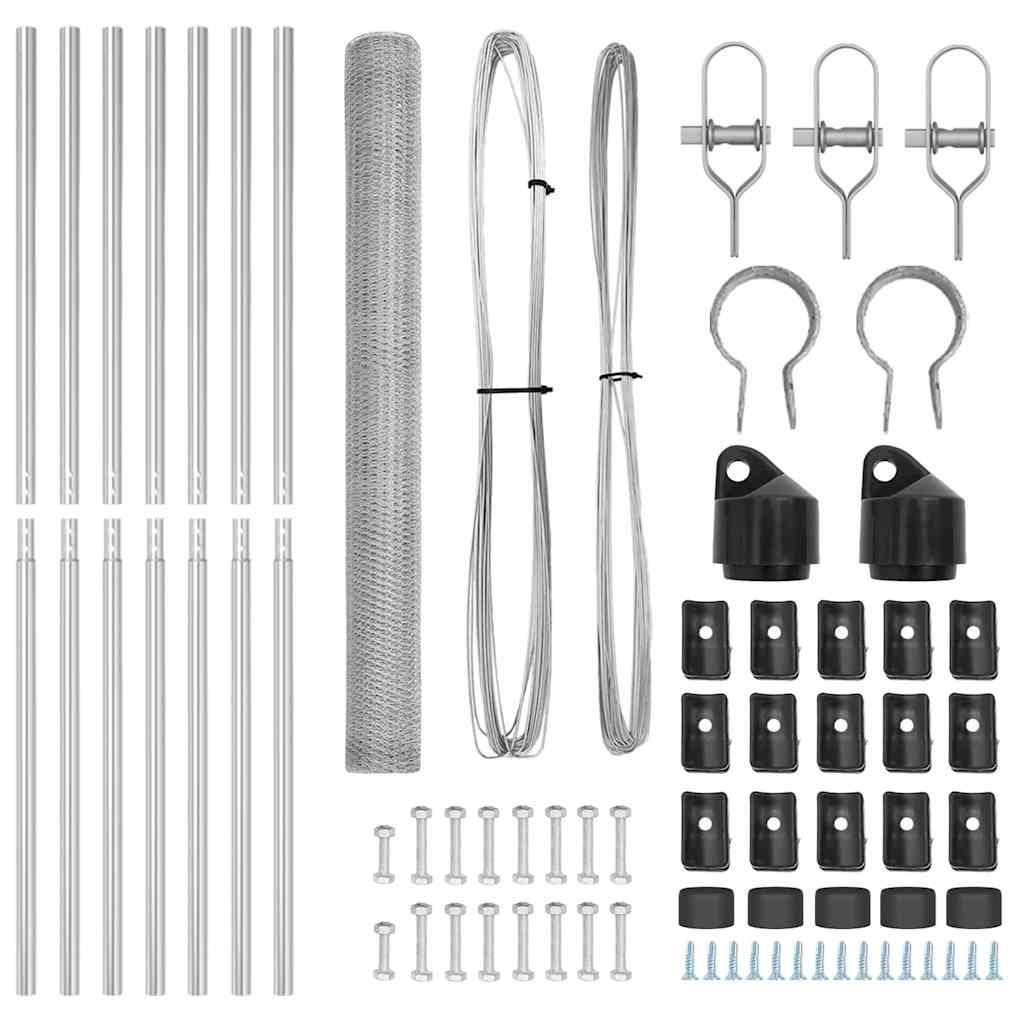 vidaXL Φράχτης Εξάγωνο 1.5x10 μ Γαλβανισμένος Χάλυβας