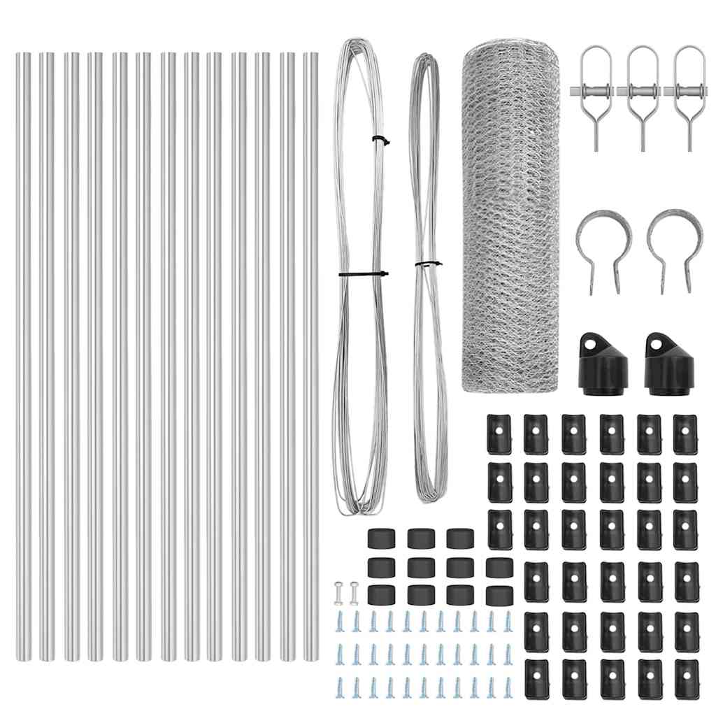 vidaXL Κυκλικός Φράχτης 0.6x25 μ Γαλβανισμένο Ατσάλι