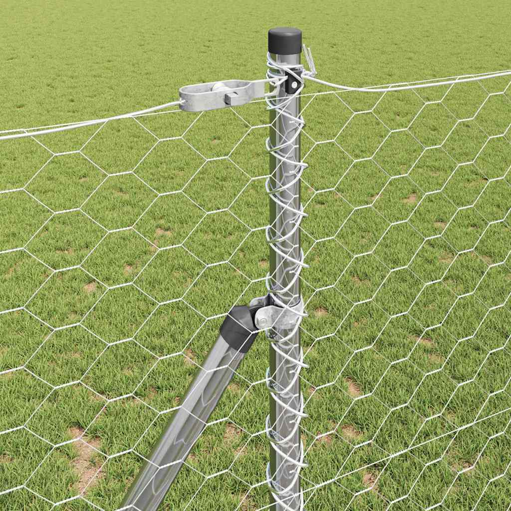 vidaXL Εξαγωνικός Φράχτης 1.4x25 m Γαλβανισμένος Χάλυβας