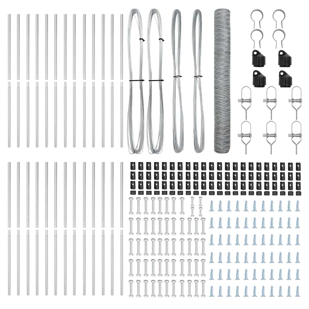vidaXL Φράκτης ΈΞω 1x50 μ Γαλβανισμένος Χάλυβας