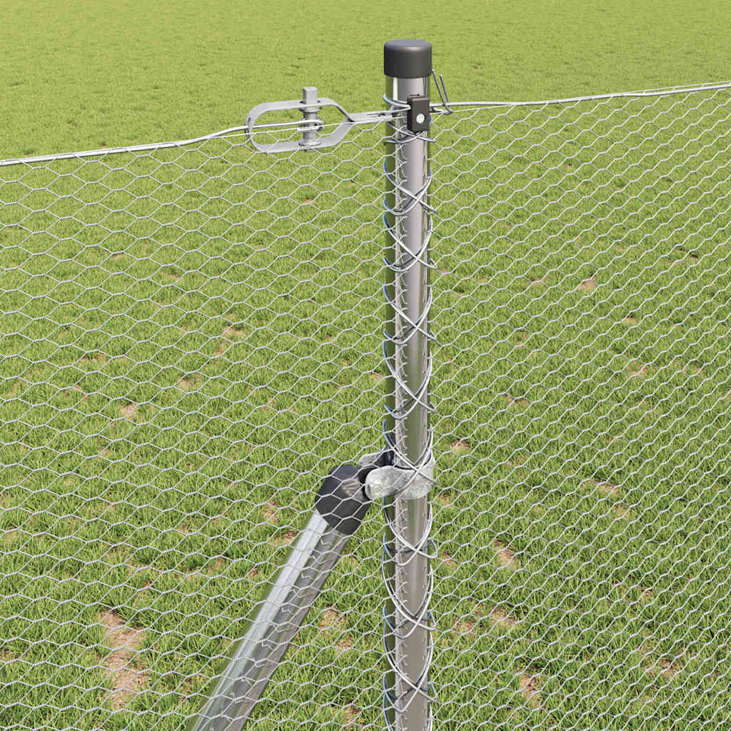 vidaXL Hexagon Fence 1.2x50 m Γαλβανισμένος Χάλυβας