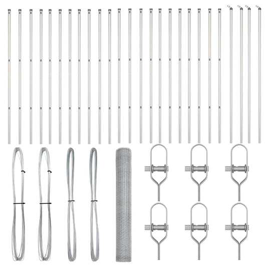 vidaXL Hexagon Fence 1.2x50 m Γαλβανισμένος Χάλυβας