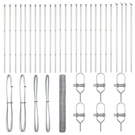 vidaXL Φράχτης Εξάγωνο 1,2x50 μ Γαλβανισμένο Ατσάλι