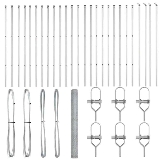 vidaXL Φράχτης 1.5x50 μ Γαλβανισμένο Ατσάλι