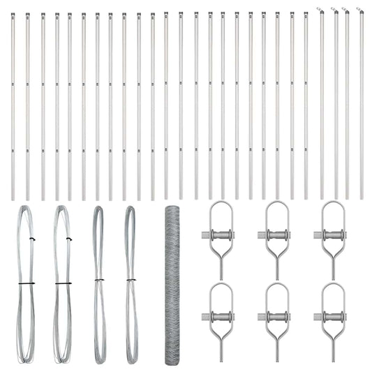 vidaXL Κυκλικός Φράχτης 1,6x50 μ Γαλβανισμένος Χάλυβας