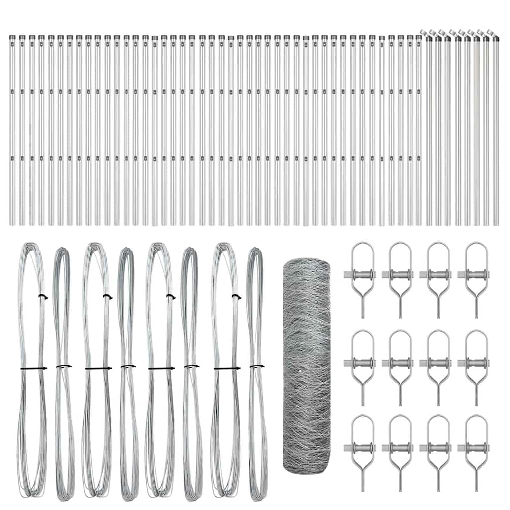 vidaXL Hexagon Fence 0.4x100 m Γαλβανισμένο Ατσάλι