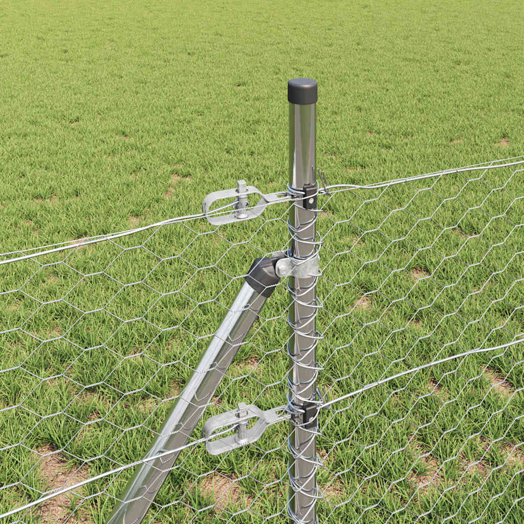 vidaXL Φράκτης Εξαγώνου 0.6x100 μ Γαλβανισμένο Ατσάλι