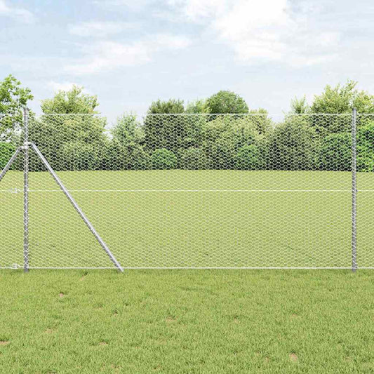 vidaXL Hexagon Fence 1.4x100 μ Γαλβανισμένος χάλυβας