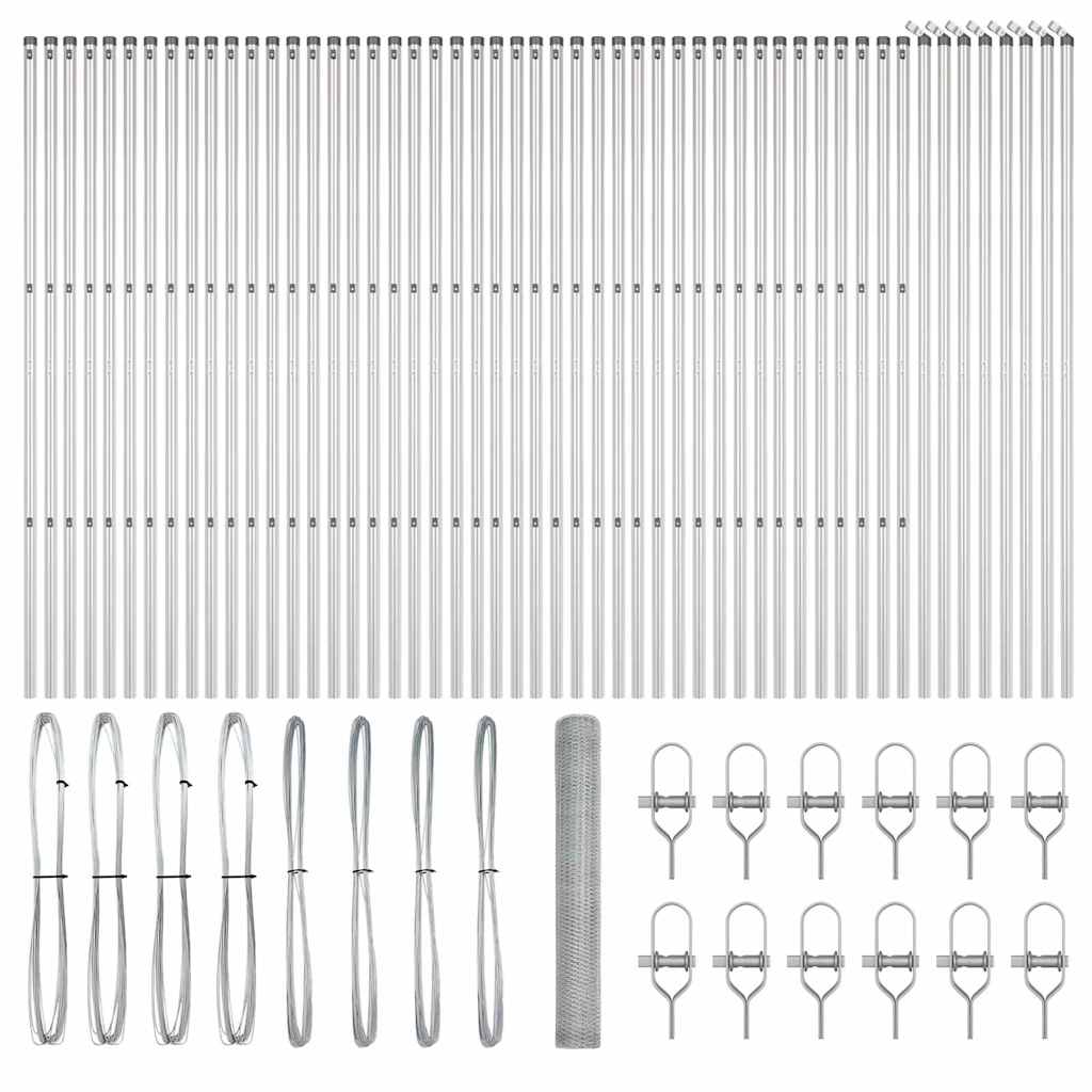 vidaXL Hexagon Fence 1.4x100 μ Γαλβανισμένος χάλυβας
