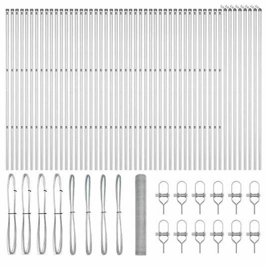 vidaXL Hexagon Fence 1.4x100 μ Γαλβανισμένος χάλυβας