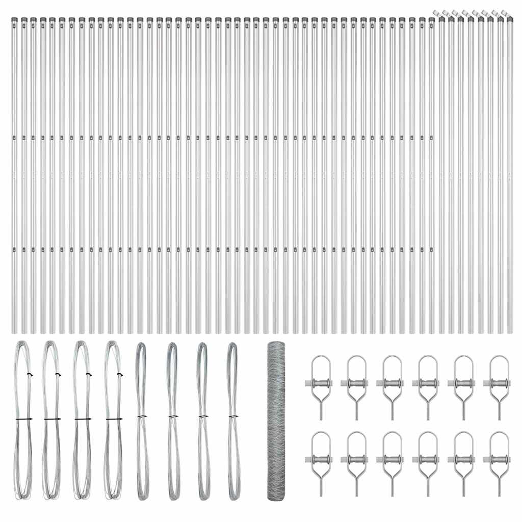 vidaXL Εξαγωνικός Φράκτης 1.4x100 μ Γαλβανισμένος Χάλυβας