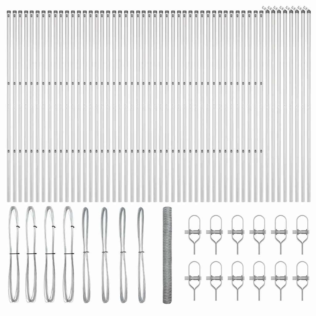 vidaXL Πολυγωνική Περίφραξη 1.5x100 μ Γαλβανισμένο Ατσάλι