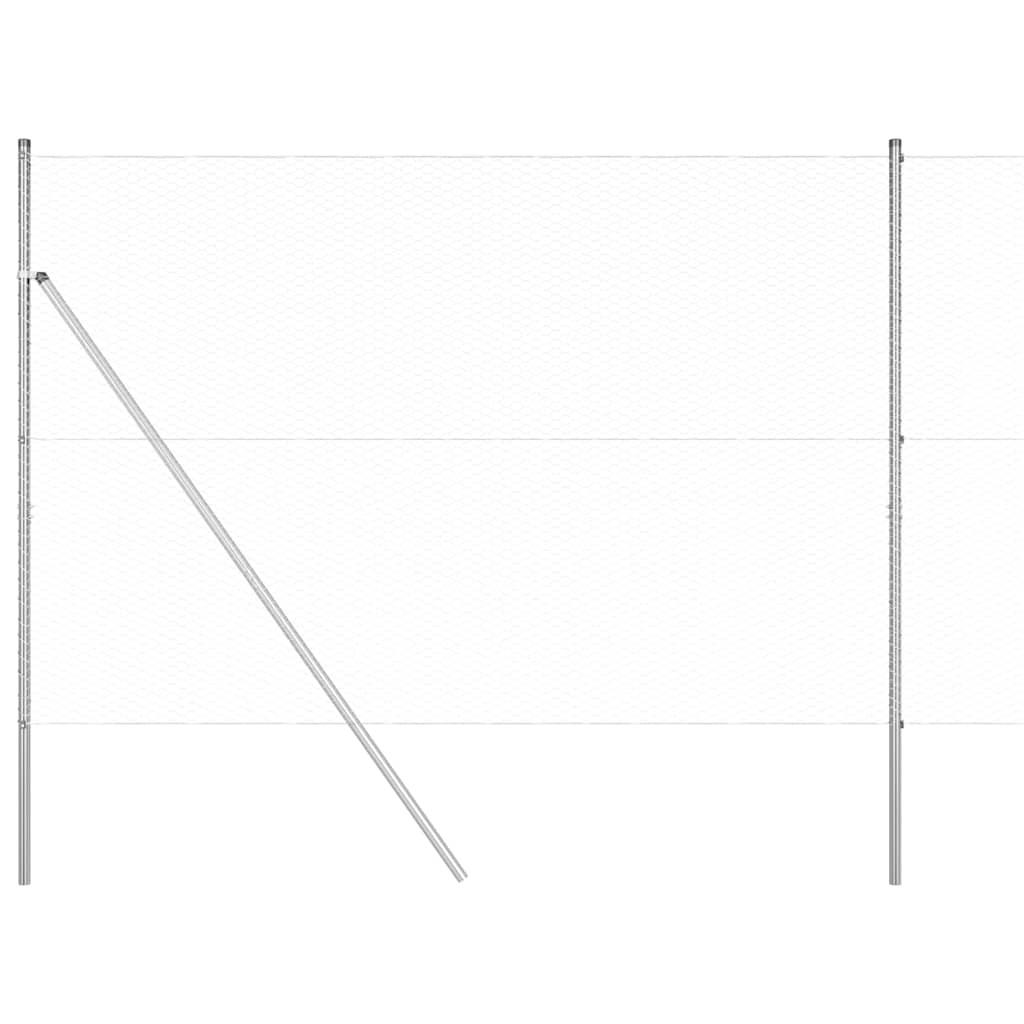 vidaXL Hexagon Fence 1.6x100 μ Γαλβανισμένος Χάλυβας