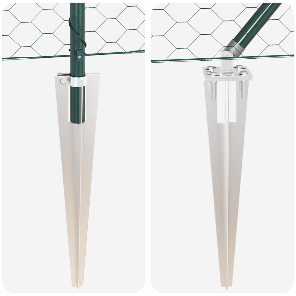 vidaXL Φράχτης με Στήλες. Πράσινο 0.6 x 10 μ Ατσάλι με επικάλυψη PVC