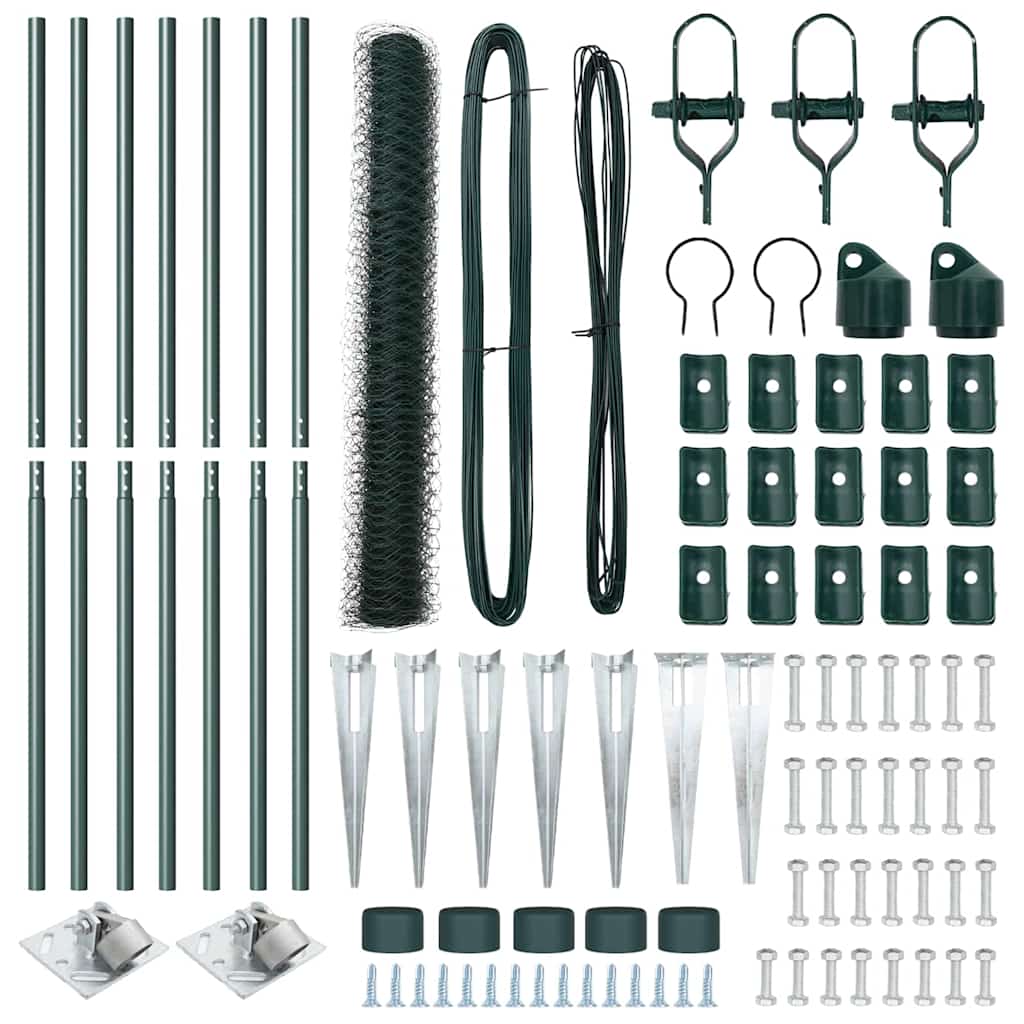 vidaXL Στύλος Περιφράξεων Πράσινο 10 x 1 μ (36 mm πλέγμα)