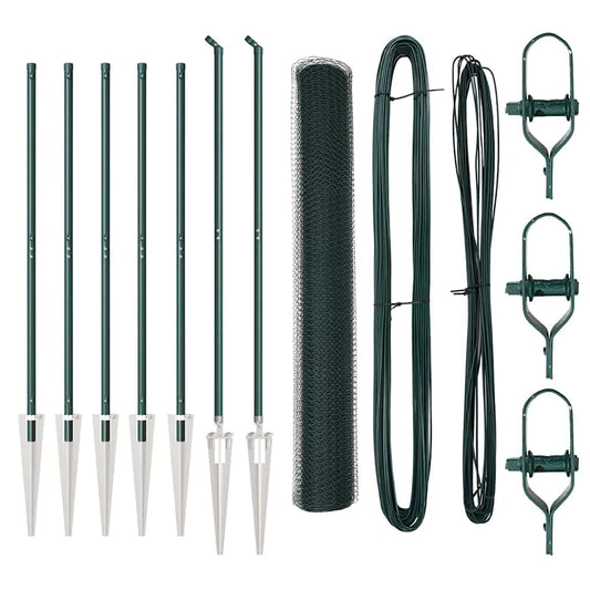 vidaXL Περίφραξη Εξάγωνου Πράσινη 1.2x10 μ Ατσάλι