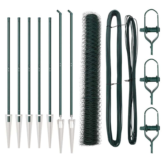 vidaXL Εξάγωνη Περίφραξη Πράσινη 1.4x10 μ Χάλυβα