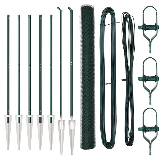 vidaXL Φράχτης Εξαγώνου Πράσινος 1,6x10 μ Ατσάλι