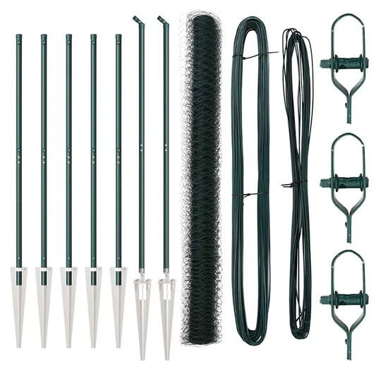 vidaXL Φράκτης Εξαγώνου Πράσινος 1.6x10 μ Χάλυβας