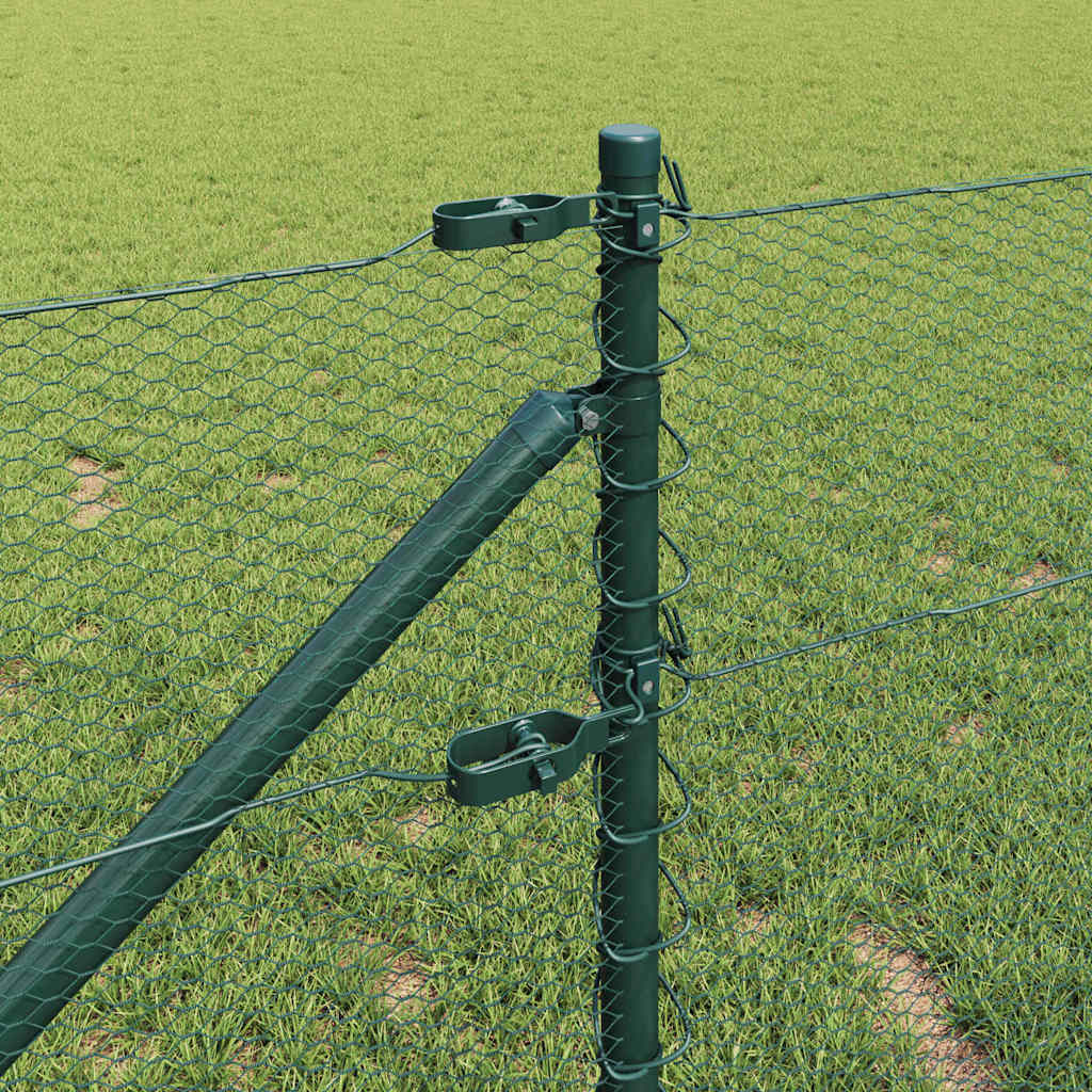 Φράχτης Hexagon vidaXL Πράσινος 0.8x25 μ Ατσάλι