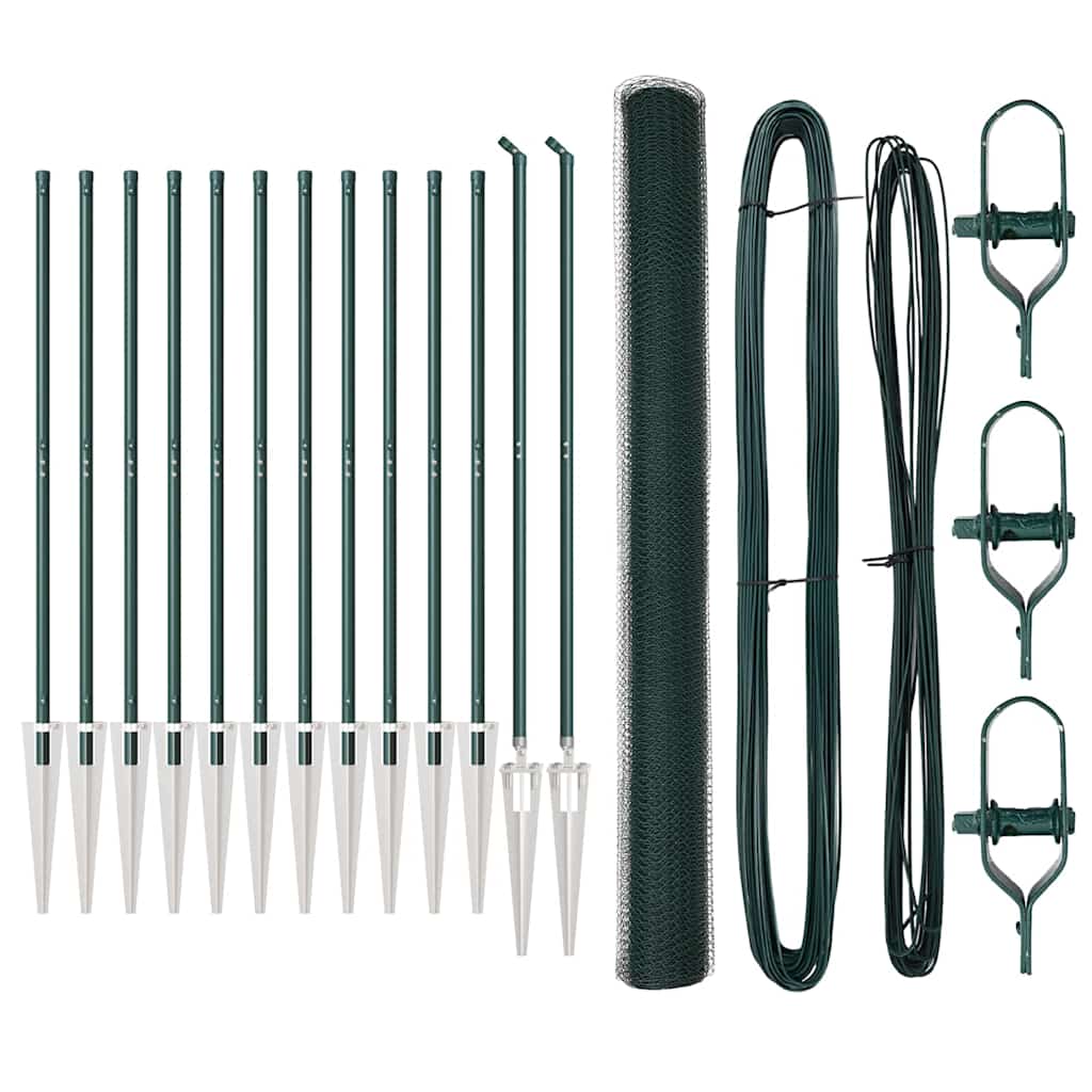 Εξαγωνικός Φράκτης Πράσινος 1.6x25 μέτρα Χάλυβας