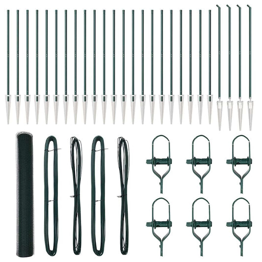 Εξαγωνική Περίφραξη vidaXL Πράσινη 1.4x50 μ Χάλυβας