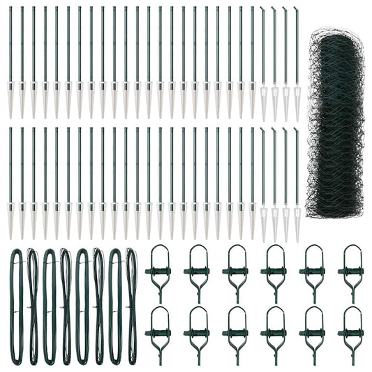 vidaXL Εξαγωνική Περίφραξη Πράσινη 0.8x100 m Χάλυβας