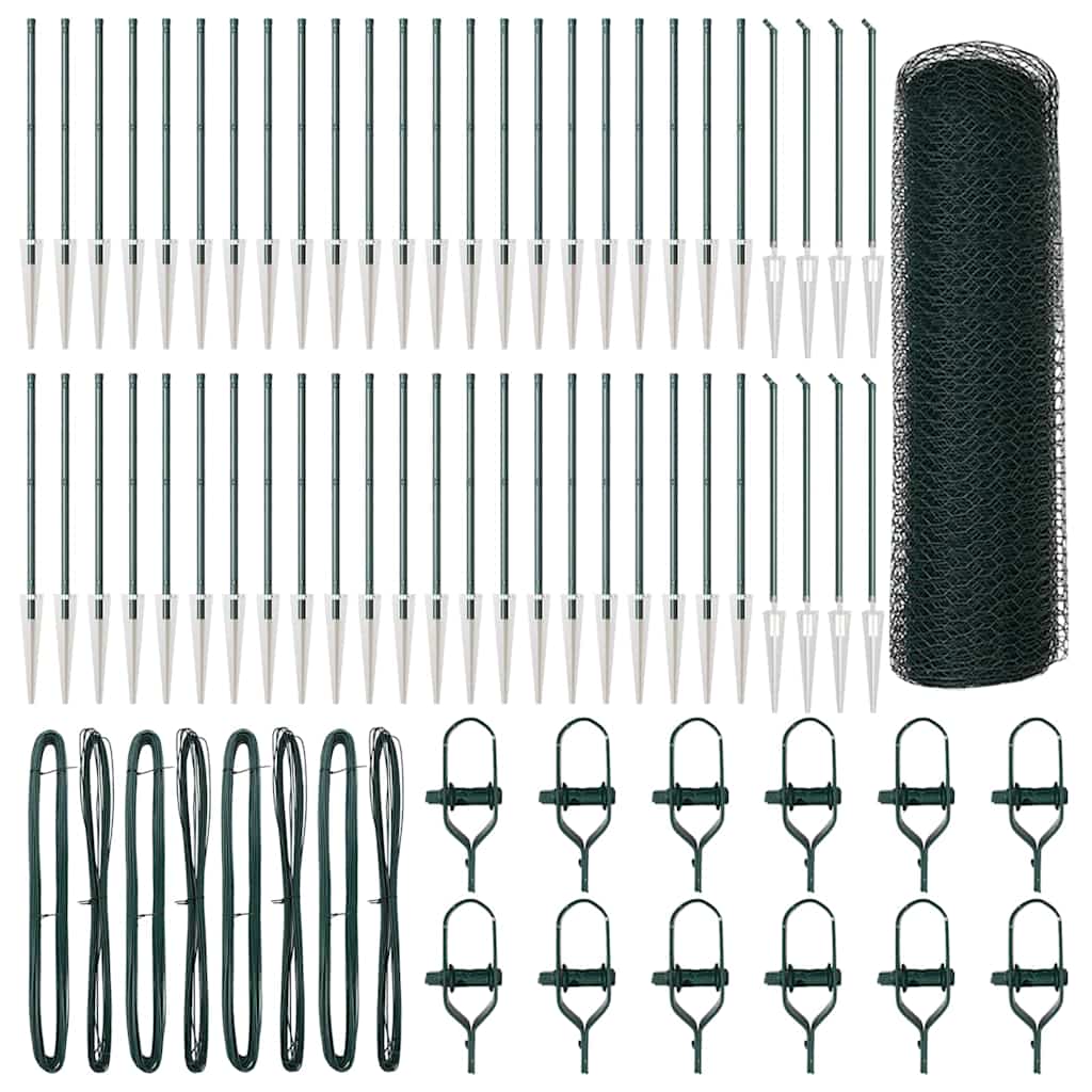 Εξάγωνος Φράχτης vidaXL Πράσινος 1x100 μ