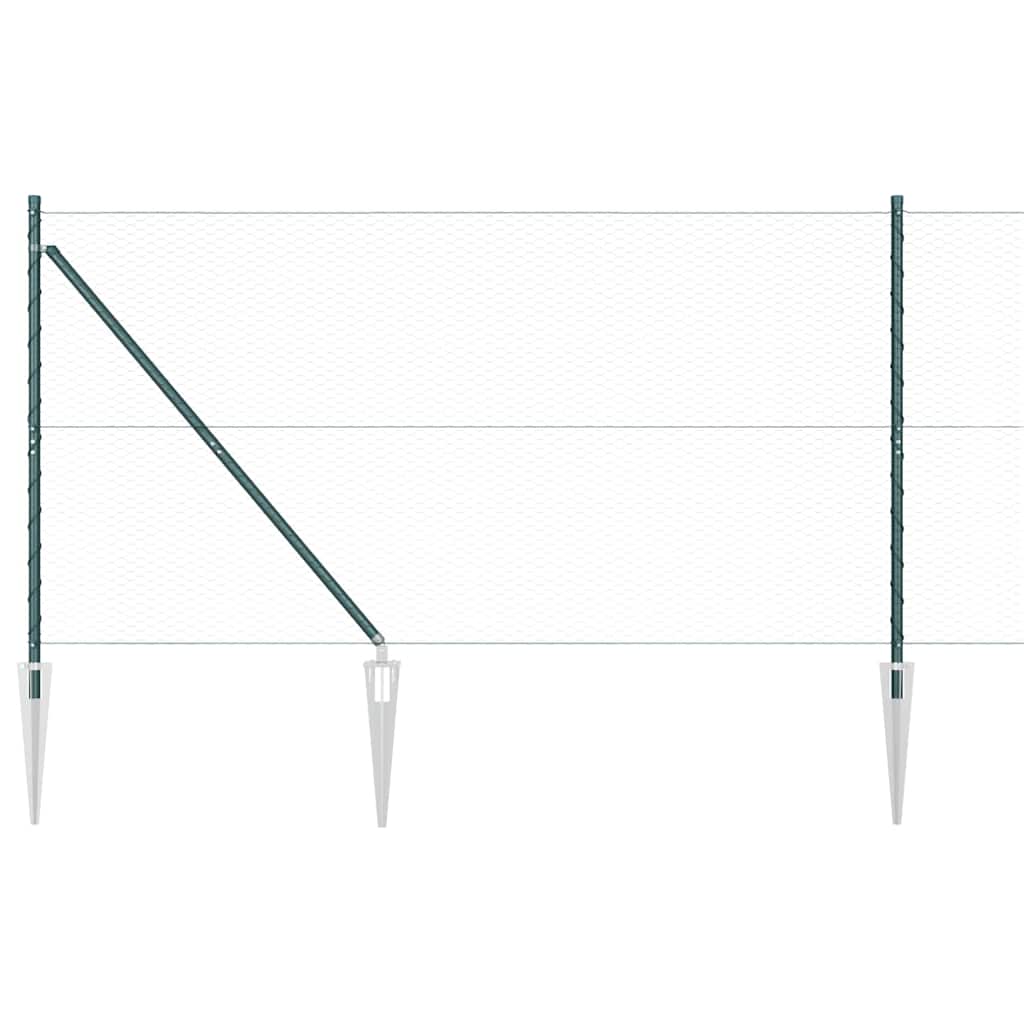 vidaXL Εξαγωνικός Φράχτης Πράσινος 1.2x100 m Χάλυβας