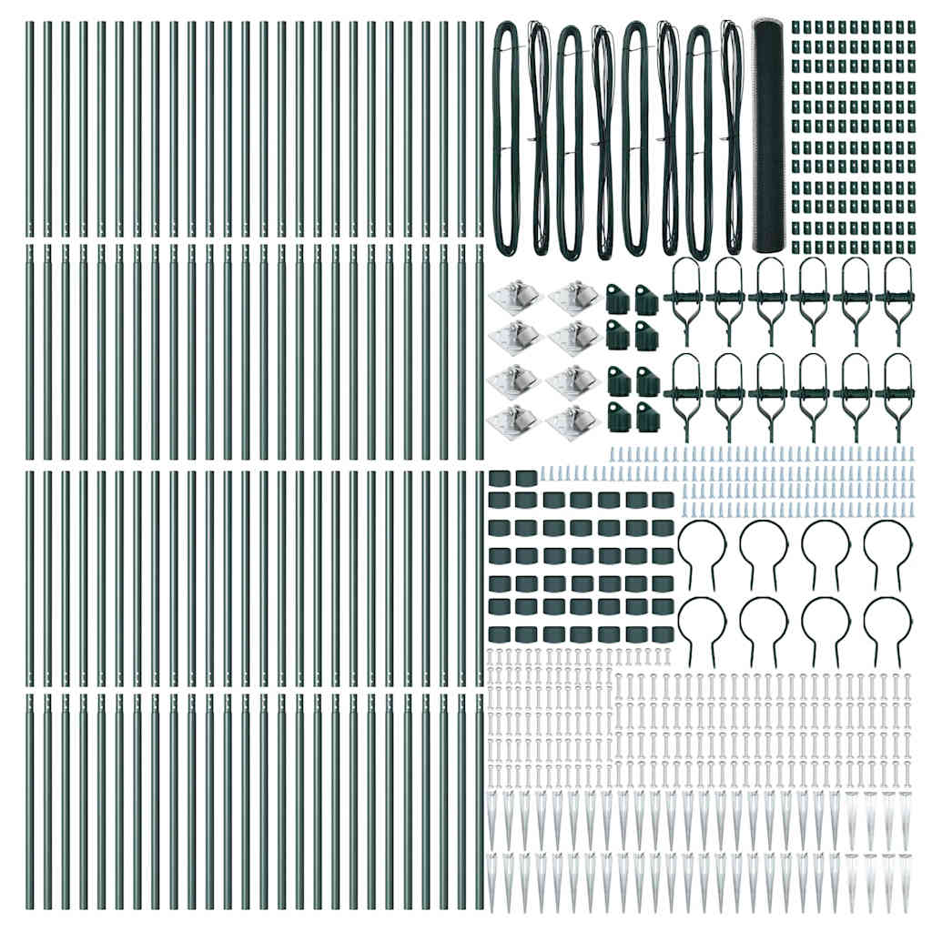 vidaXL Εξαγωνικός Φράχτης Πράσινος 1.2x100 m Χάλυβας